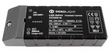 Deko-Light LED-Netzgerät, BASIC, 500mA, IP20, schwarz 