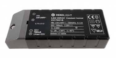 Deko-Light LED-Netzgerät, Bauform BASIC, 700mA, schwarz, IP20 