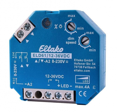 Zubehör, Eltako LED-Dimmschalter ELD61/12-36V, Länge: 45 mm, Breite: 45 mm, Höhe: 18 mm 