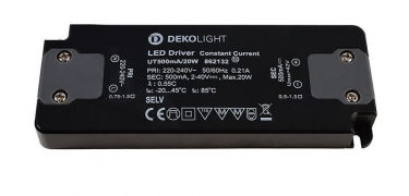 Deko-Light LED-Netzgerät, FLAT, CC, UT500mA/20W, 230V 2-40V DC, 500 m 