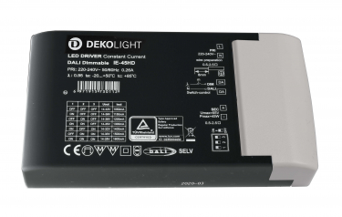 Deko-Light LED-Netzgerät, Multi-Current, IE-45HD, dimmbar: DALI-Bus nach IEC 62, IP20, schwarz 