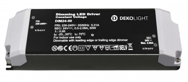 Deko-Light LED-Netzgerät, Bauform BASIC, primär dimmbar, 24V, schwarz 12-50W