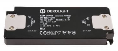 Deko-Light LED-Netzgerät, FLAT, CV, UT12V/12W, 230V 12V DC, 0-100 