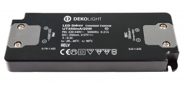 Deko-Light LED-Netzgerät, FLAT, CC, UT350mA/20W, 230V 2-57V DC, 350 m 