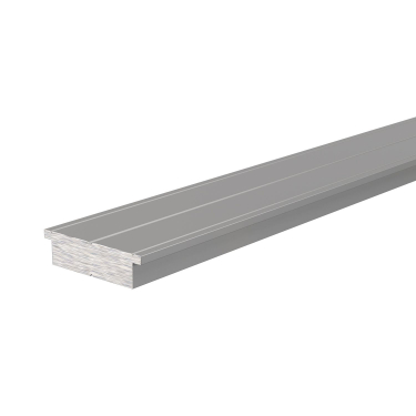 Trägerprofil, LED-Träger T-01-15 für 15 - 16,3 mm LED Stripes, Silber-matt, 1000 mm 