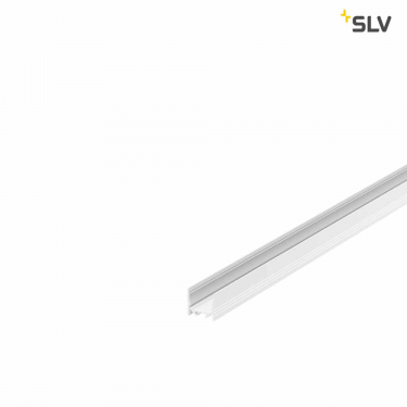LED Aufbauprofil GRAZIA 20, standard, gerillt 3m|weiß